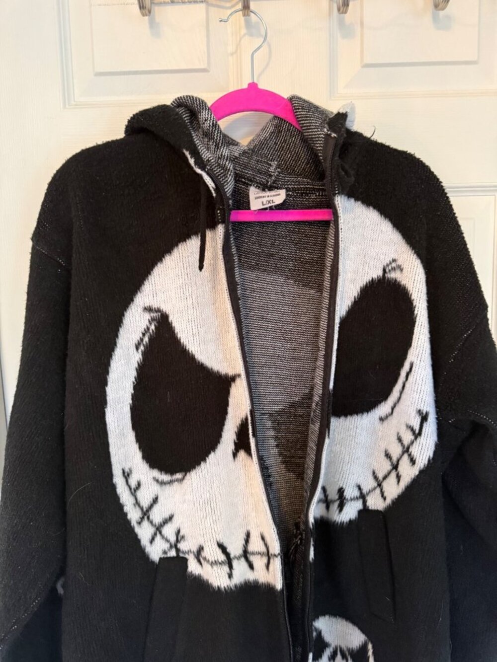 TEJIDOS RUMINAHUI Jack Skellington Nightmare Before Christmas Wool Sweater L/XL - Picture 2 of 9